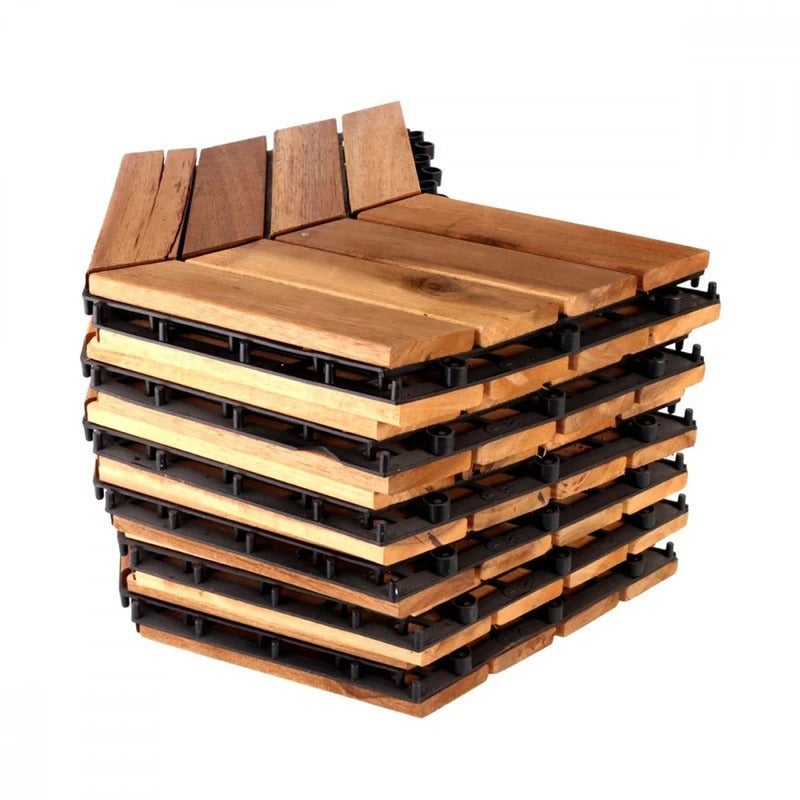 Family Ship Outdoor Wood Tiles - Triangular Wood Flooring 30*30cm 12 Pieces - Image 3