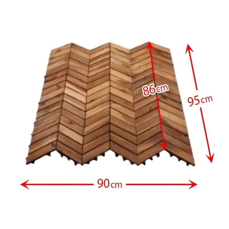 Family Ship Outdoor Wood Tiles - Triangular Wood Flooring 30*30cm 12 Pieces - Image 5