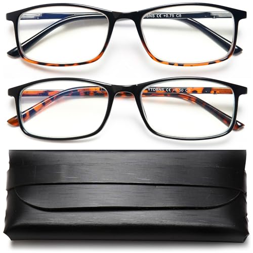 YTDBNS Reading Glasses for Men and Women, Blue Light Blocking Readers, Classic Rectangular Computer Glasses - Image 1