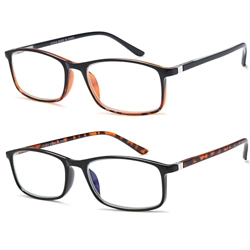 YTDBNS Reading Glasses for Men and Women, Blue Light Blocking Readers, Classic Rectangular Computer Glasses - Image 2