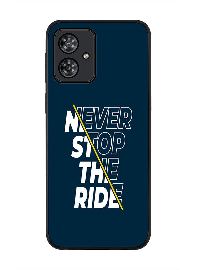 Stylizedd Rugged Black edge case for Motorola Moto G54 / Motorola Moto G54 Power / Motorola Moto G64 5G, Slim fit Flexible Thin Cover - Never stop the ride  - Image 1