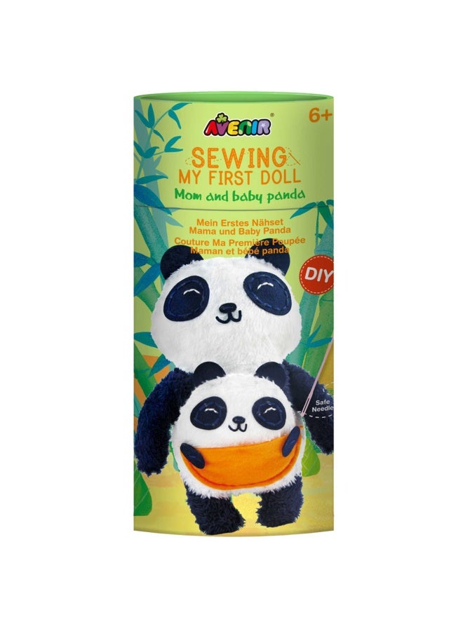 Avenir Sewing My First Doll Mom And Baby Panda Sewing Kit (25 cm) - Image 1