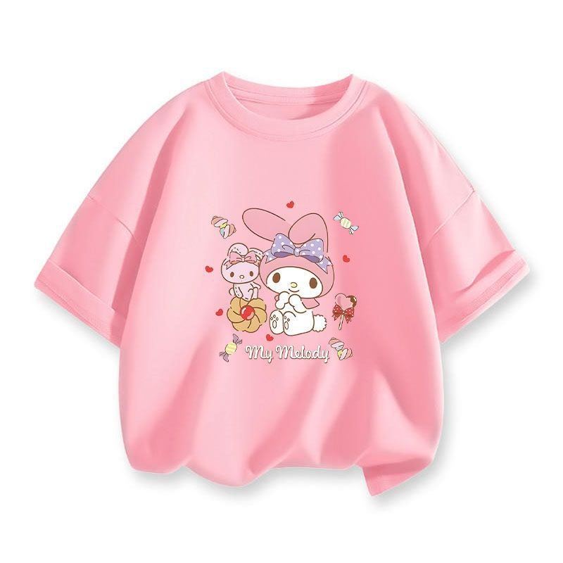 Coolometi Children'S Short-Sleeved Girls' Summer Printed T-Shirt New Children'S Yugui Dog Half-Sleeved Shirt Fashion - Image 4