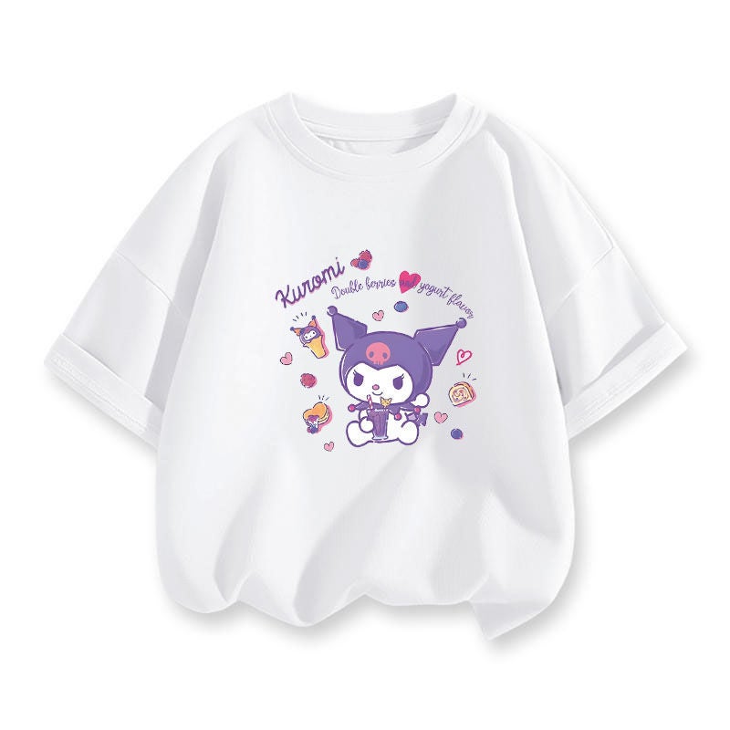 Coolometi Children'S Short-Sleeved Girls' Summer Printed T-Shirt New Children'S Yugui Dog Half-Sleeved Shirt Fashion - Image 5
