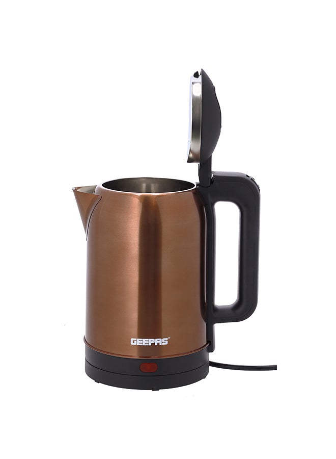 GEEPAS Quick Boil Stainless Steel Water Kettle | Auto Shut-Off | Boil-Dry Protection | Tea-Coffee Maker 1.8 L 1500 W GK38053 Brown - Image 5