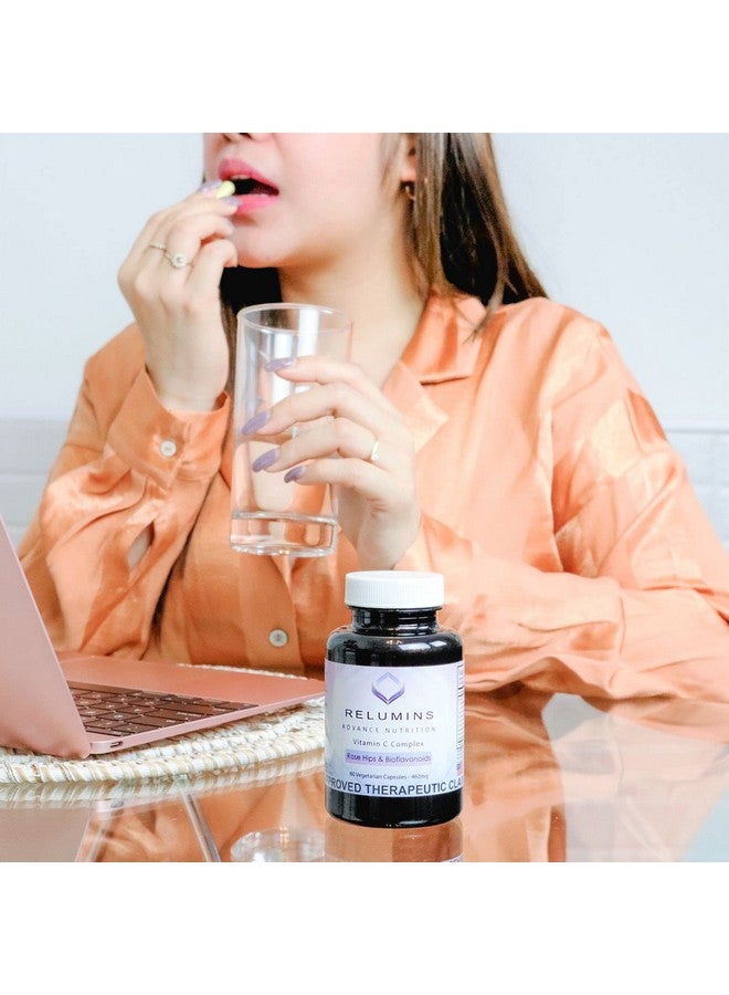 RELUMINS Advance Vitamin C With Rose Hips & Bioflavonoids 60 Capsules (1 Month Supply) New Smaller Bottle! - Image 4