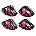 FACCNOY 4pcs Snow Tracks Wheel Tires for 118 RC Crawler Car Traxxas TRX4M Upgrade Parts Red - Image 2