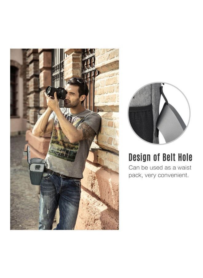 NIBEMINENT Adjustable Shoulder Strap Carrying Bag For Nikon /Canon /Sony Mirrorless DSLR/SLR Cameras Lens Black  - Image 3