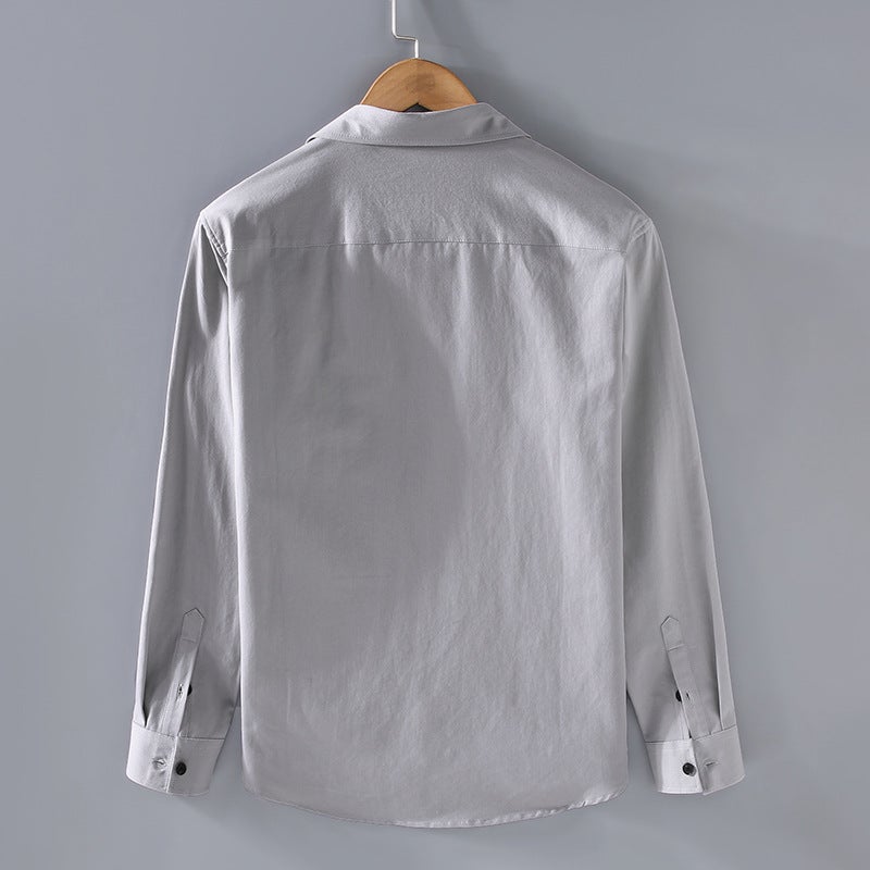 2354 Workwear Shirt Coat Men'S Casual Shirt Fashion Fashion Brand Ruoshuai Youth Shirt Men - Image 4