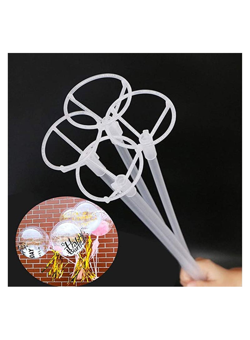 KASTWAVE Big Balloon Stick with Cups, 15 Pcs Long Clear Balloon Holder for LED Bobo Balloons 27" Long Balloon Stick for Party and Wedding Decoration Birthday Wedding Anniversary - Image 1