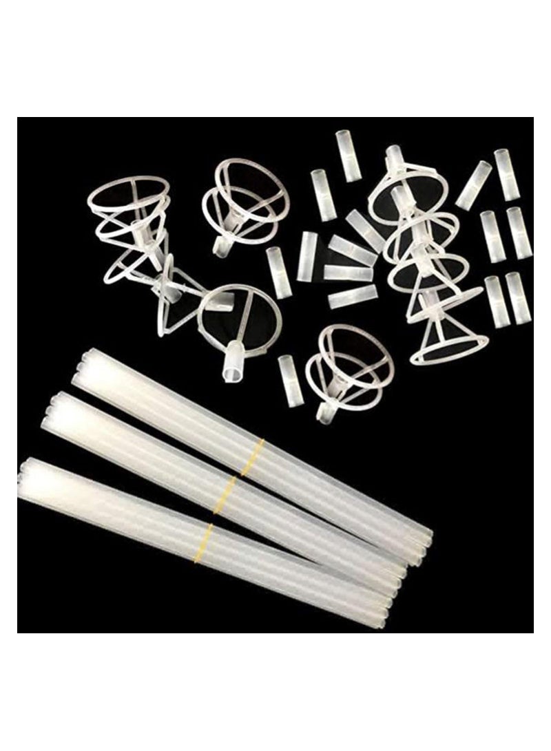 KASTWAVE Big Balloon Stick with Cups, 15 Pcs Long Clear Balloon Holder for LED Bobo Balloons 27" Long Balloon Stick for Party and Wedding Decoration Birthday Wedding Anniversary - Image 3