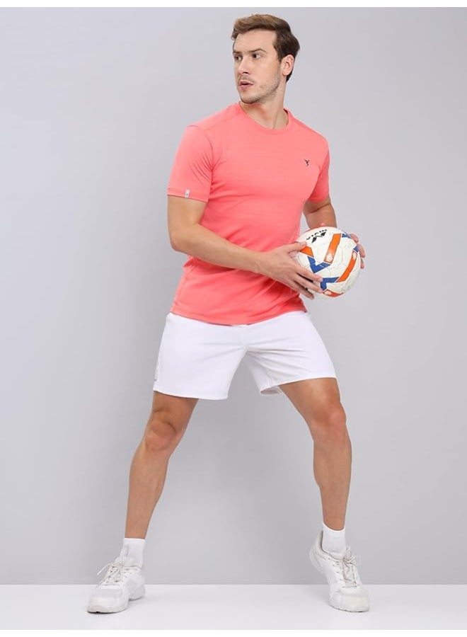 تكنوسبورت تي شيرت Active من البوليستر بقصة ضيقة للرجال من TECHNOSPORT - (OR40) عبوة من قطعة واحدة - Image 5