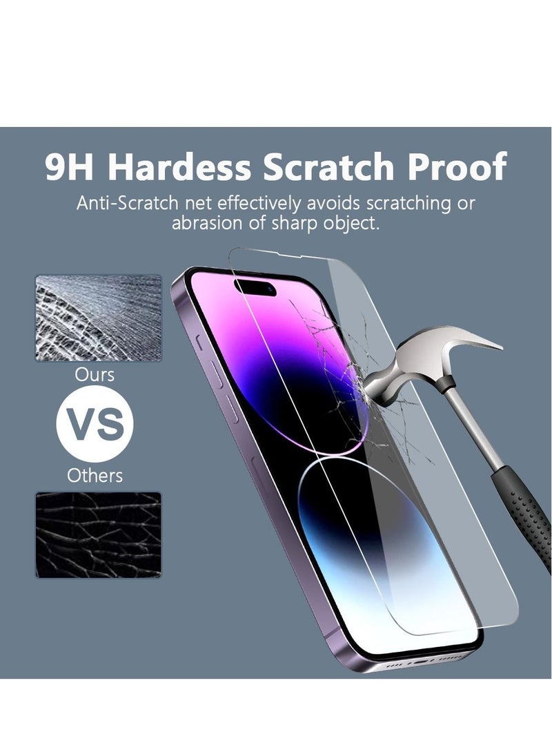 BORTONY Screen Protector Compatible with 14 Plus/13 Pro Max 6.7" Tempered Glass 9H Hardness [HD Clear] [Anti-Scratch] [Bubble Free] For Apple iPhone 14 Plus/13 Pro Max - Image 4