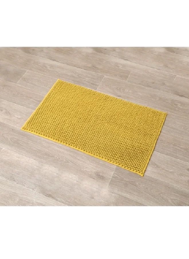 Tendance Anti-Slip Microfiber Bathroom Mat with Balls Mustard Yellow 50 x 80 cm 7744199