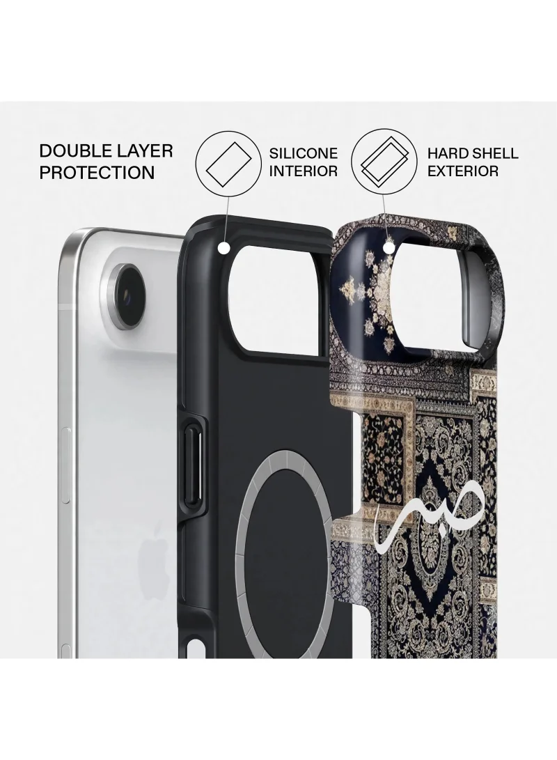 Mobcos iPhone 17 Air Vintage Crest Premium Case Compatible with Hybrid Dual-Layer Hard Shell + Silicone Protection - Scratch-Resistant Shockproof Mobile Cover