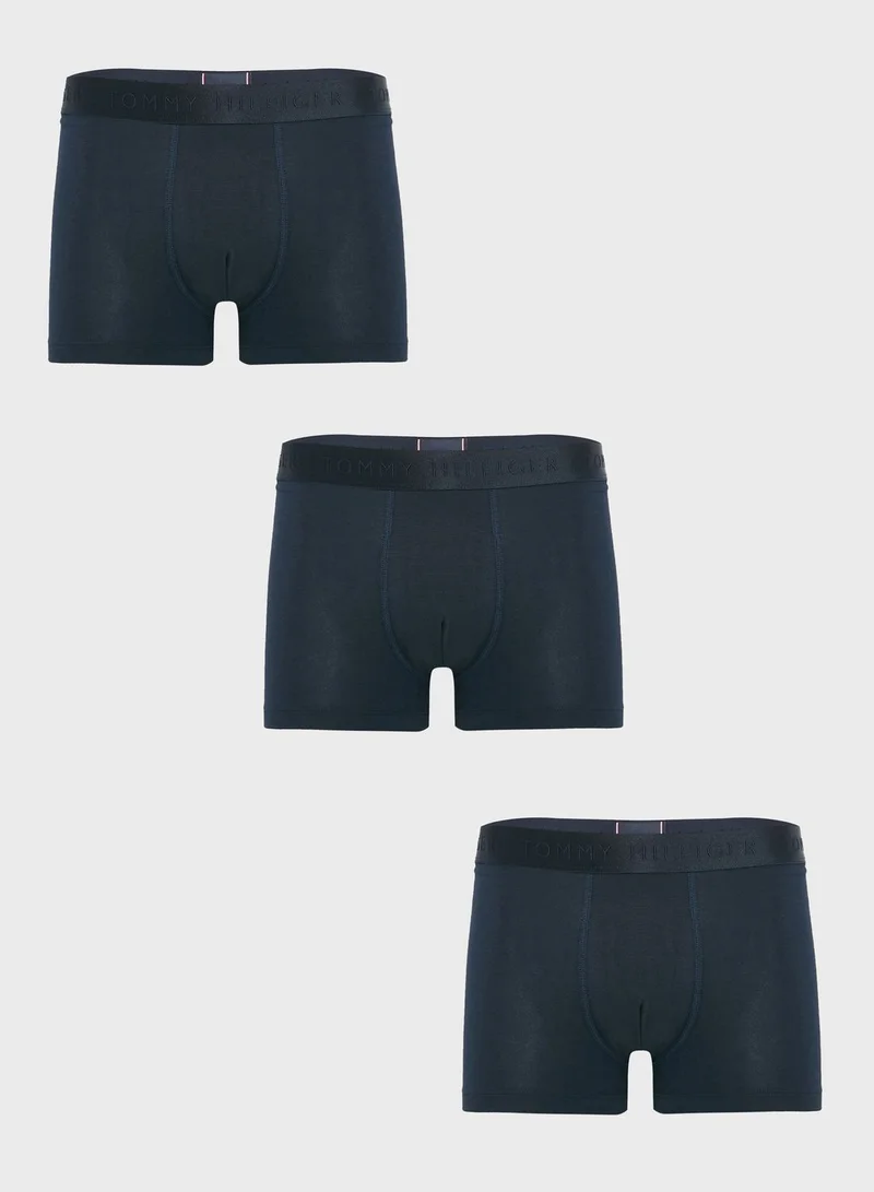 TOMMY HILFIGER 3 Pack Logo Band Trunks