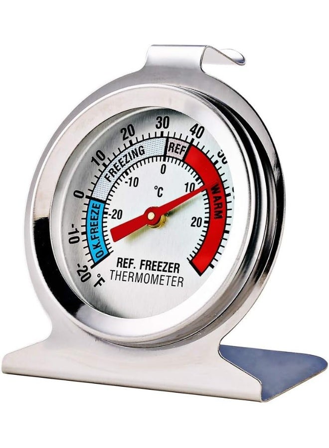 Royal Apex Stainless Steel Refrigerator And Freezer Thermometer Large 4Cm Dial -30 To 27C -20 To 80F Wide Base And Hook For Easy Placement 2 - Image 2