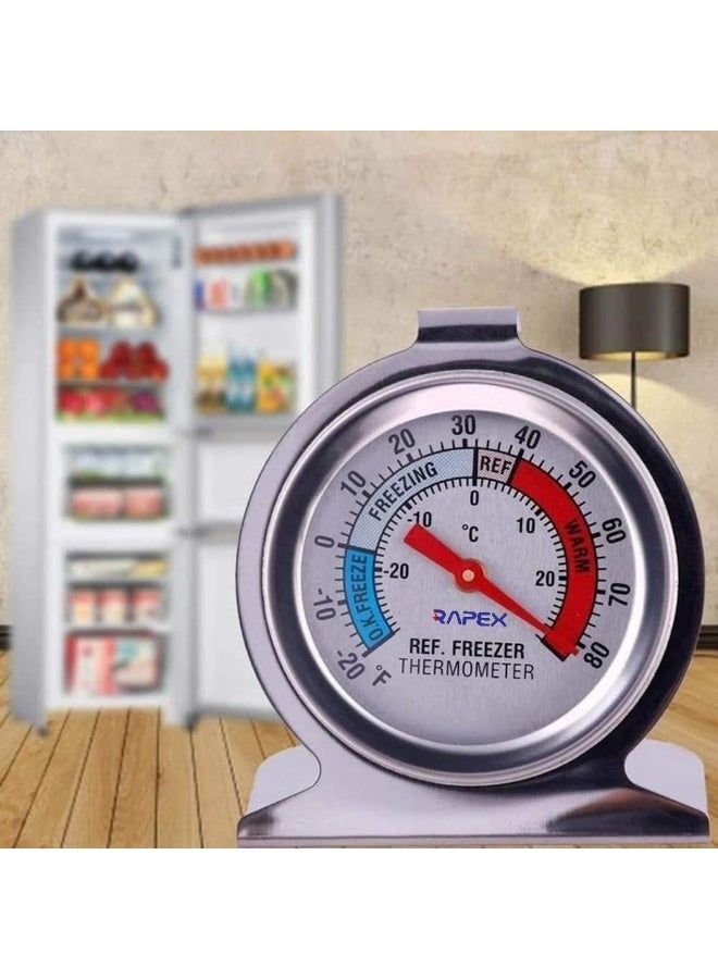Royal Apex Stainless Steel Refrigerator And Freezer Thermometer Large 4Cm Dial -30 To 27C -20 To 80F Wide Base And Hook For Easy Placement 2 - Image 5