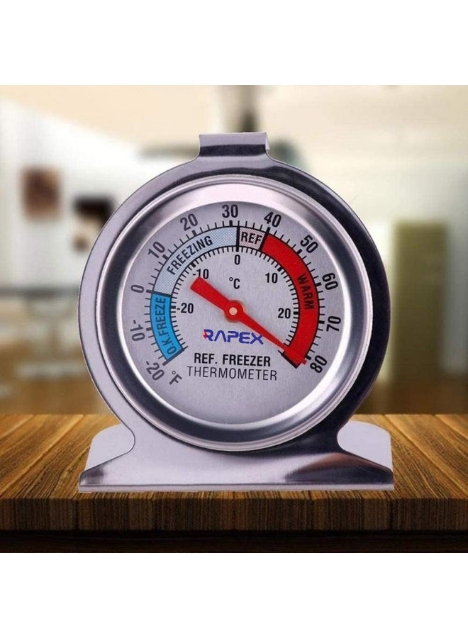 Royal Apex Stainless Steel Refrigerator And Freezer Thermometer Large 4Cm Dial -30 To 27C -20 To 80F Wide Base And Hook For Easy Placement 2 - Image 4