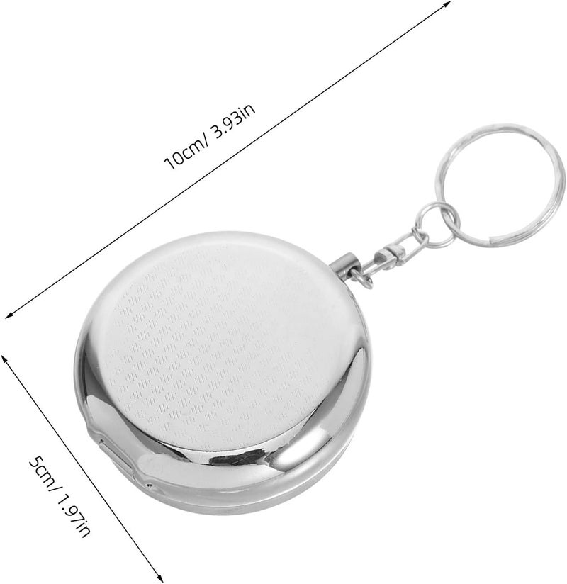 GALPADA Portable Pill Holder Keychain 2pcs Small Single-Compartment Medicine Container Travel Organizer for Daily Use - Image 2