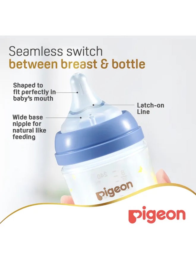بيجون زجاجة رضاعة ناعمة بعنق واسع، صمام بيرستالتيك، حلمة مقاس ، خالية من ، للأطفال من عمر + أشهر،  مل - ألوان متنوعة - Image 5