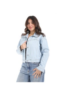 Coctail 17157-jeans jacket-Light blue  - Image 2