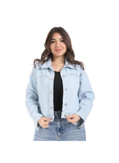 Coctail 17157-jeans jacket-Light blue  - Image 1