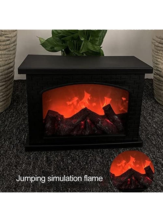 AiQi Simulation Flame Fireplace Light, USB Powered Ambient Light, Mini Fireplace Design with Dancing Flame Effect for Home and Holiday Decoration - Image 3