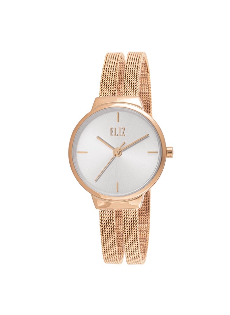 eliz - ELIZ ES8789L2RSR SS & Mesh Strap 3-Hands Women's Watch - Image 1