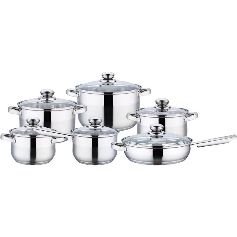 DANUBE HOME Wilson Stainless Steel 12-Piece Cookware Set - Image 2