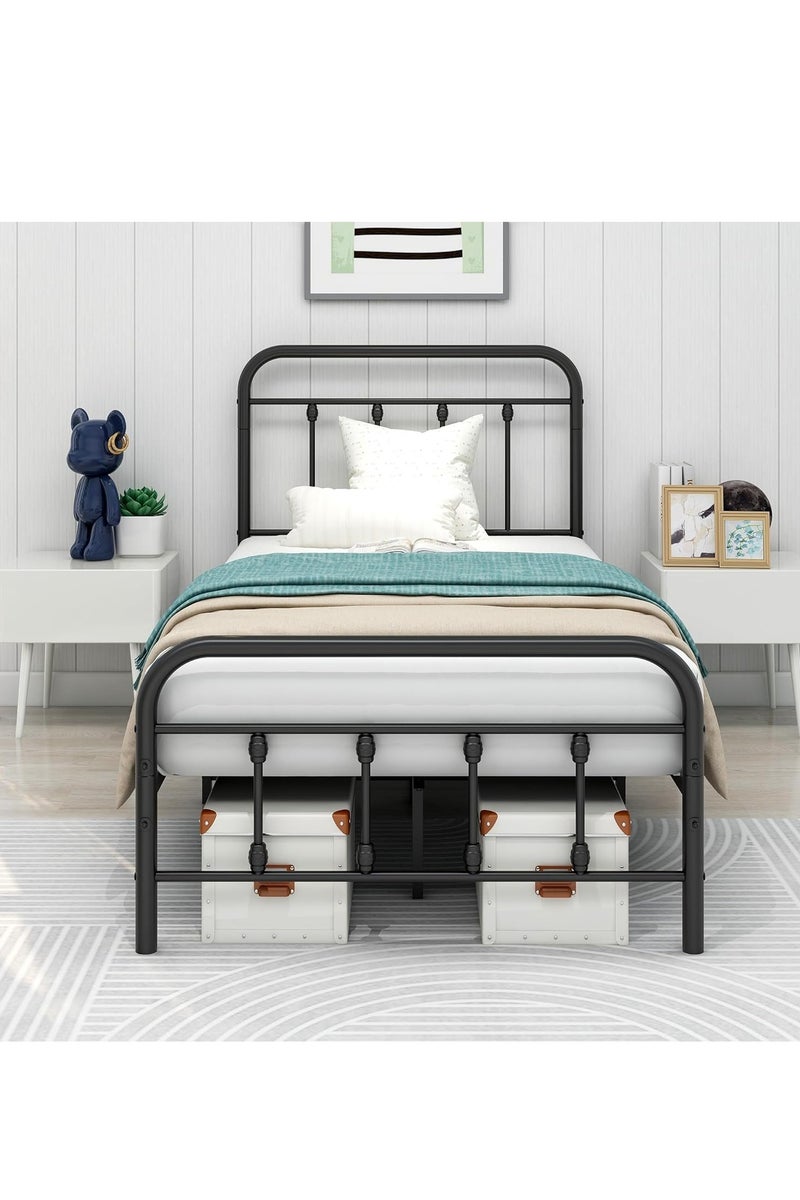 متجر ان زون سرير معدني متين نفر لون اسود || 190سم * 90 سم - Image 5