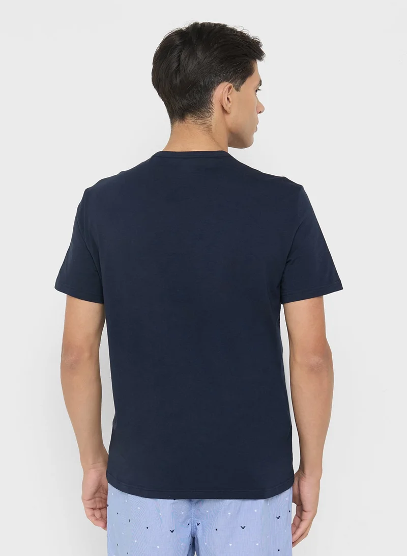 EMPORIO ARMANI  2 Pack Of Logo Crew Neck T-Shirt for Men | Best Price UAE