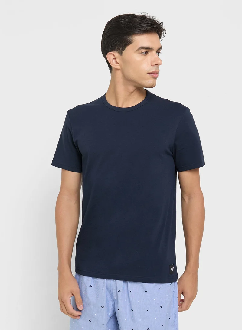 EMPORIO ARMANI  2 Pack Of Logo Crew Neck T-Shirt for Men | Best Price UAE