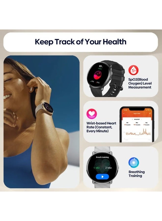 زيبليز Zeblaze GTR 3 Pro Voice Calling Smart Watch 1.43" AMOLED Display 316L Stainless Steel Frame Fitness Tracking Smartwatch، ذهب شامباني 0814171 - Image 5