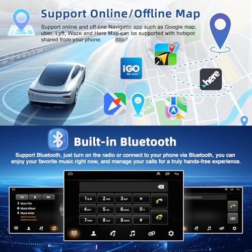 Katutude 9" Android 13 Car Stereo for CarPlay &Android Auto for Kia Rio 2018-2023 MK4 YB/SC Low End Double Din HD Touch Screen Multimedia Player with GPS Navi WiFi SWC FM Mirror Link Split Screen(2+32G) - Image 2
