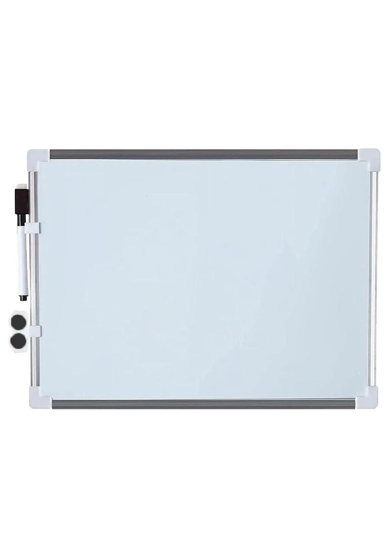 MARKQ Magnetic Whiteboard [35x50 cm] – Dry Erase White Board with Silver Frame, Perfect for Office, School, and Home - Image 1