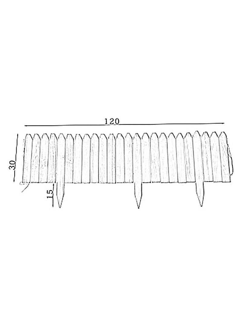 FFD Wooden Garden Border Fence Panels Edging Picket Fence Roll Border - Image 4