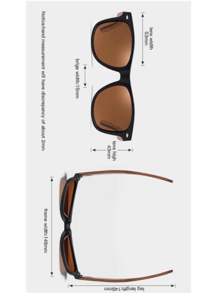 Polarized Wood Sunglasses - Image 3