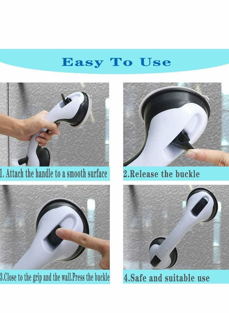2 Pack Suction Grab, Cup Anti-Slip Grip Safety Strong Handle for Bathroom Shower Tub Assist - Image 4