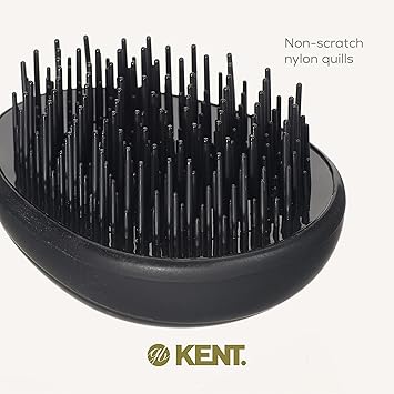 Kent Pebble Travel Hairbrush Matt Black - Image 5