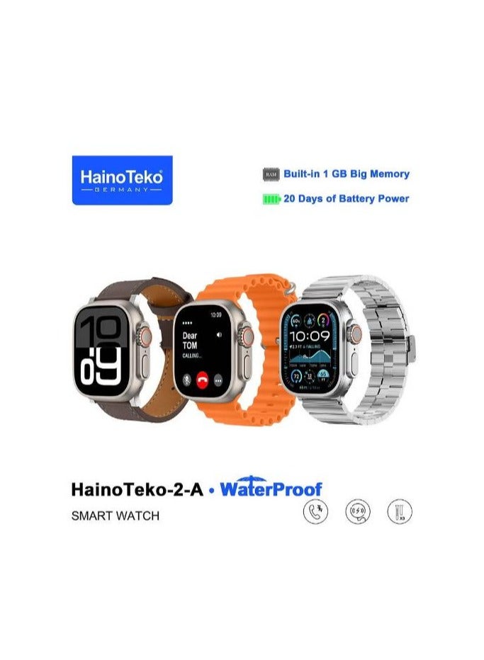 Haino Teko 2 A Smartwatch With Waterproof Full Screen AMOLED Display 20 Days Battery Life and 3 Pair Straps - Image 1