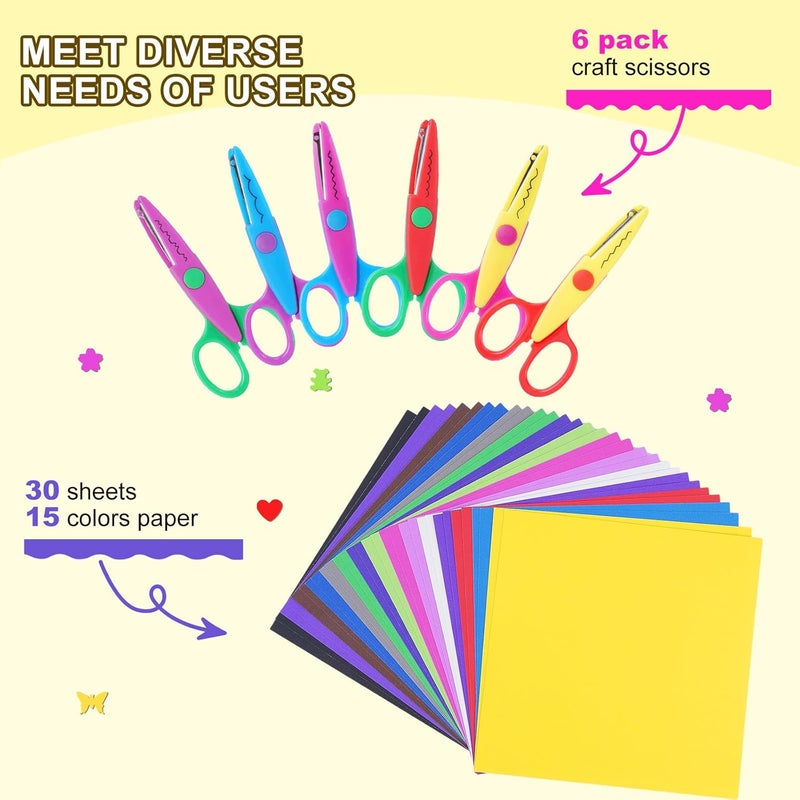 UCEC 36 Pack Craft Scissors - Decorative Edge, Zig Zag, Scrapbooking, Fancy, Pattern Scissors for Crafting - Image 4