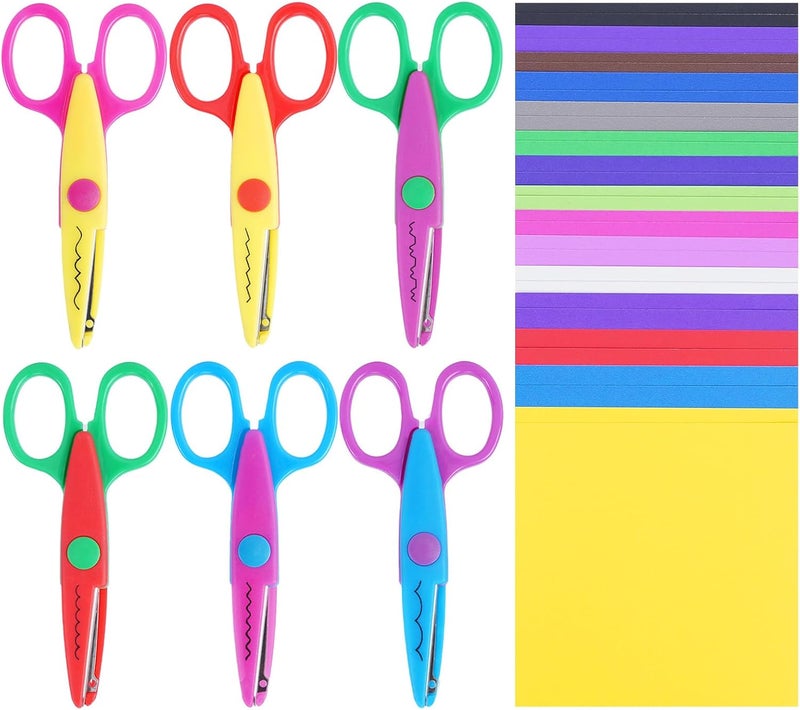 UCEC 36 Pack Craft Scissors - Decorative Edge, Zig Zag, Scrapbooking, Fancy, Pattern Scissors for Crafting - Image 1