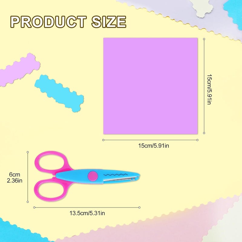 UCEC 36 Pack Craft Scissors - Decorative Edge, Zig Zag, Scrapbooking, Fancy, Pattern Scissors for Crafting - Image 2