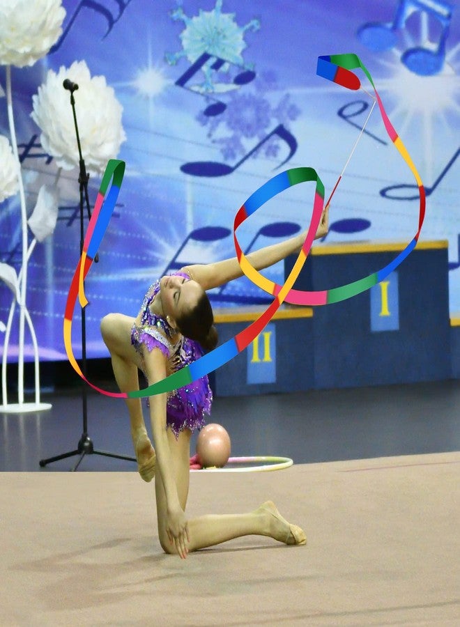 ELECLAND 3Pcs Twirling Batons and 2Pcs Dance Ribbon Wands, 21Inch Kids' Gymnastics Twirling Baton Dance Baton for Artistic Dance, Baton Twirling - Image 5