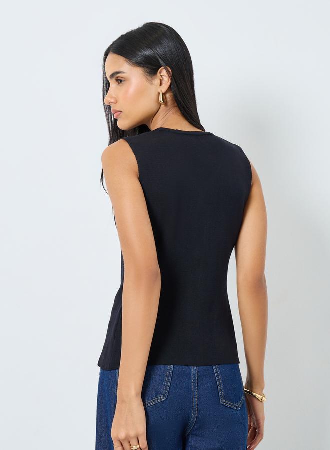 ستايلي جيليه بدون أكمام بتفاصيل مُضلعة - Image 5