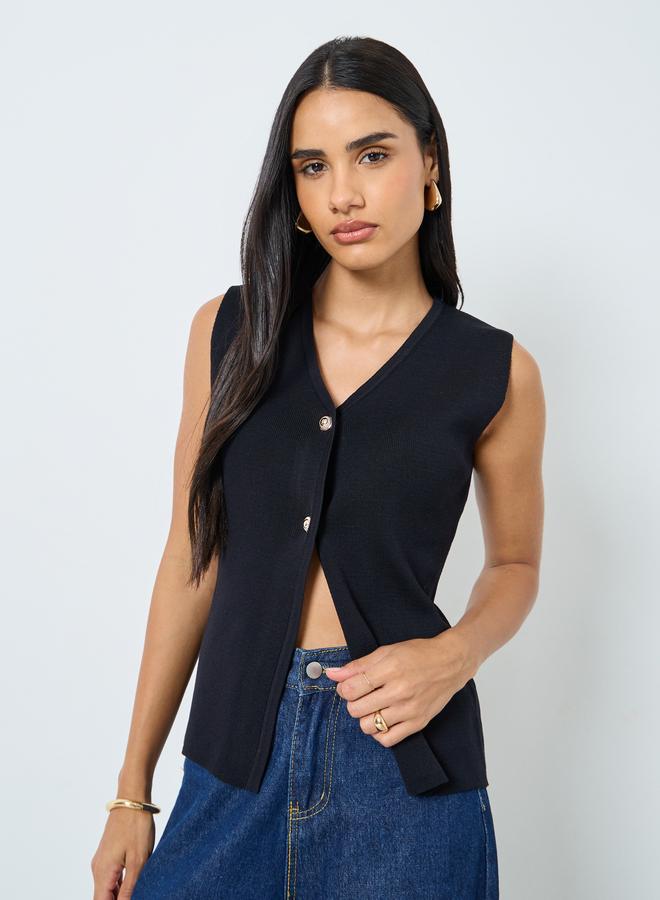 ستايلي جيليه بدون أكمام بتفاصيل مُضلعة - Image 3