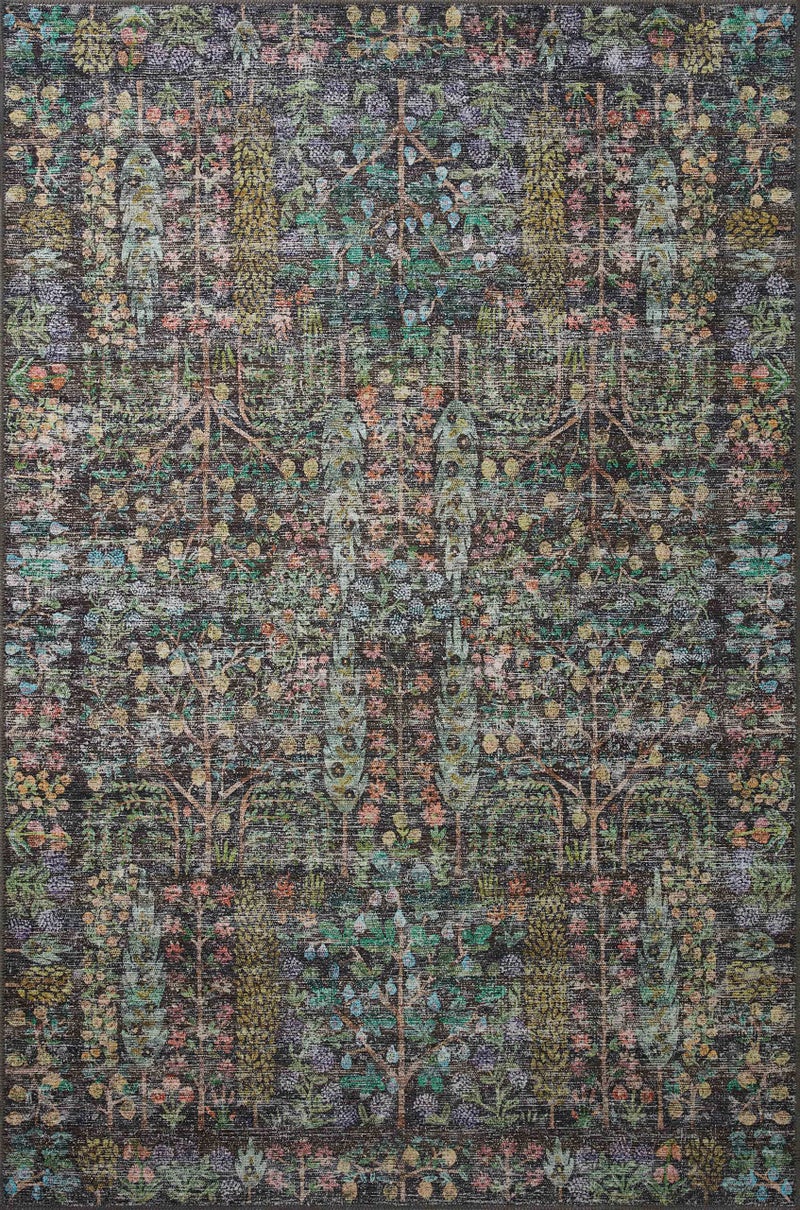 Loloi Rifle Paper Co. Maison Collection MAO-07 Charcoal 5'-0" x 7'-6", .19" Pile Height, Area Rug - Image 3