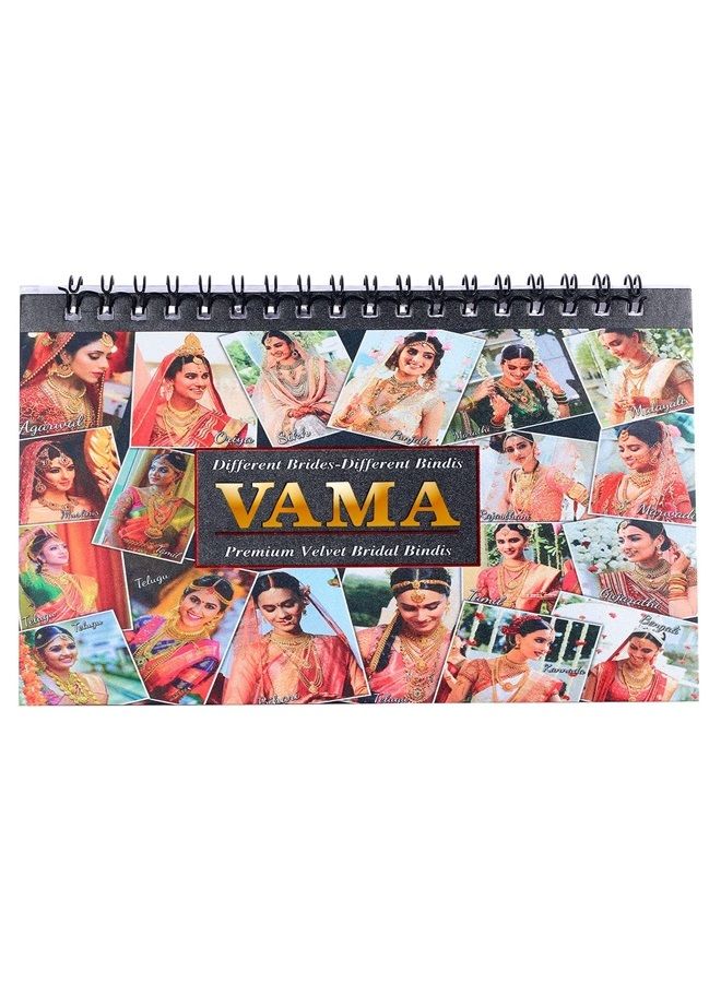 VAMA فامافاشن حجر ملون بindi للسيدات ملصق جبين أحمر مارون مع أحجام مختلفة كتيب بindi للنساء والفتيات (كتيب بindi - إجمالي 376 بindi) - Image 3