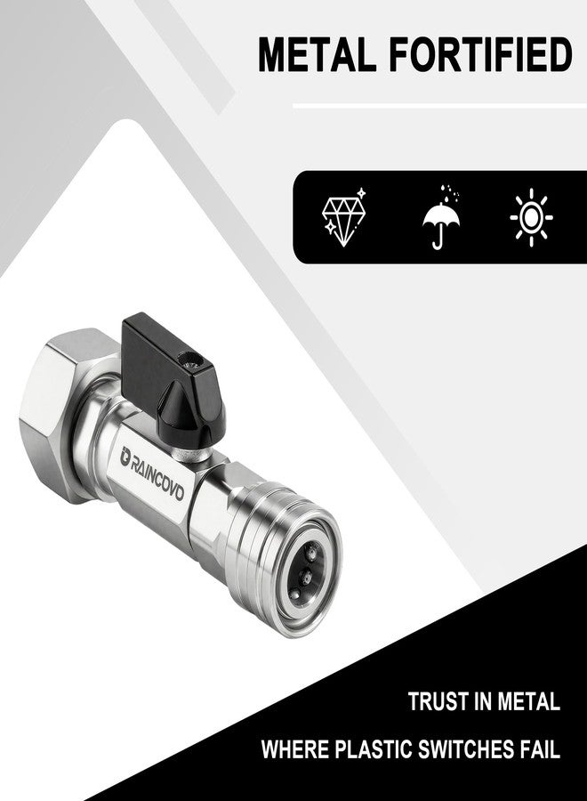 Raincovo Garden Hose to Pressure Washer Adapter with Valve - Image 3